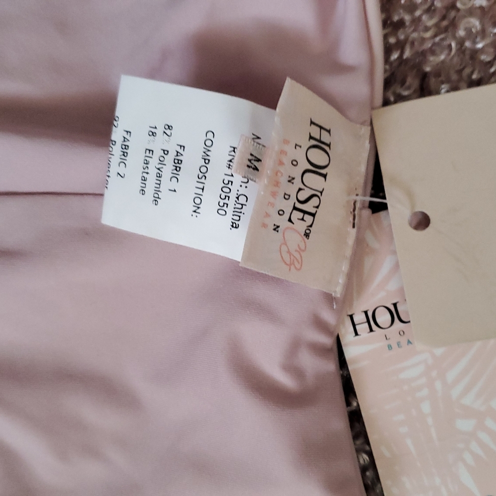 House of Cb Miyako Pink Color Thong Bikini Bottoms Medium - Picture 8 of 8
